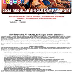 Lagoon Day Pass.