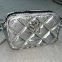 steve madden silver crossbody