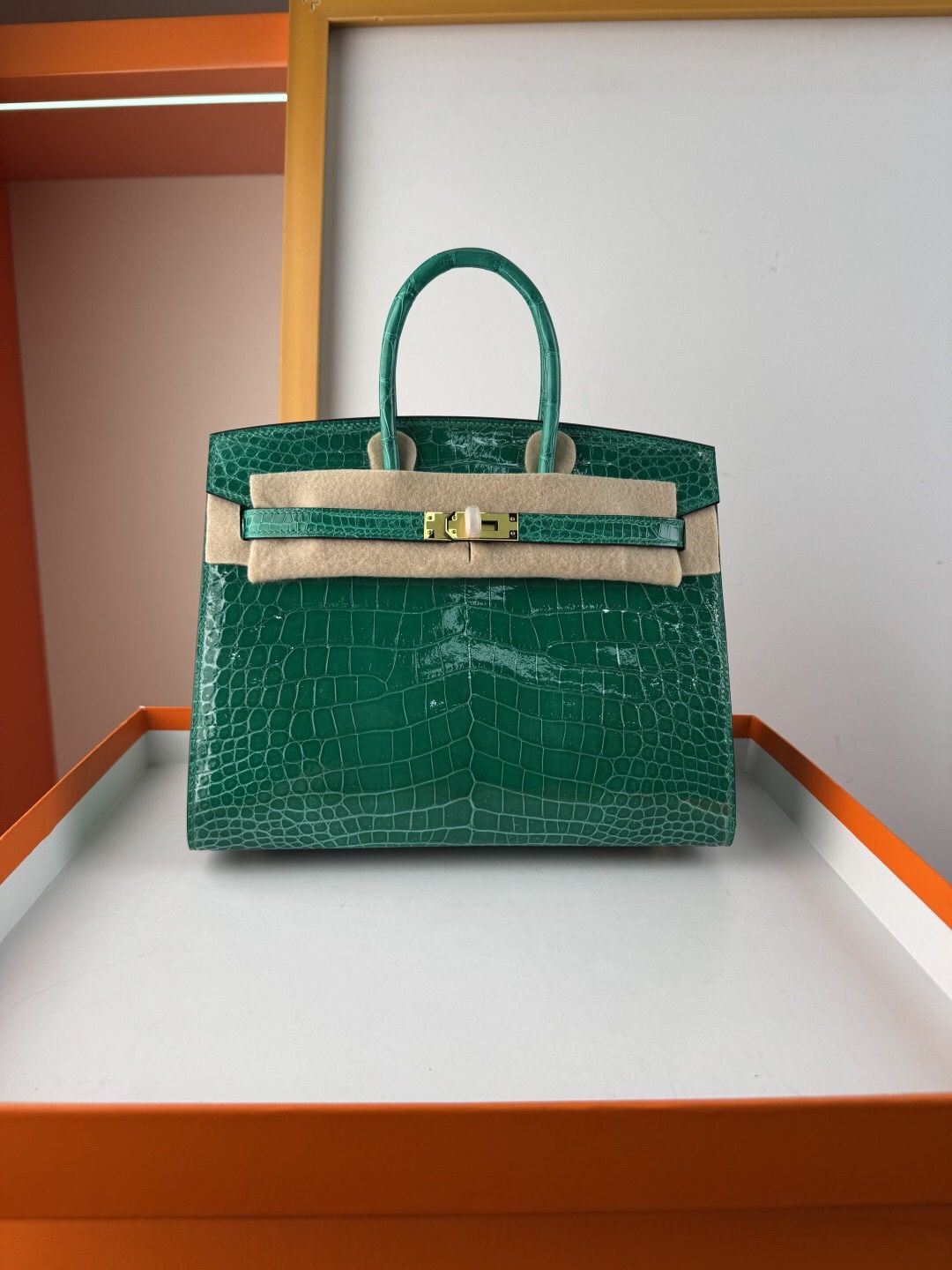 Hermes Birkin crocodile leather handbag(off5757)19