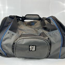 FUL Rolling Duffle 22”x12”x12” Carry On Gym Bag 2 Wheel Rolling Telescope Handle