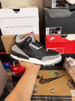 2018 Jordan Black Cement 3s size 9.5 USED But Clean