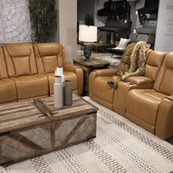 CAPPUCCİNO POWER RECLINING SOFA MASSAGE AND HEATED SEATS WİTH İNTEREST FREE PAYMENT OPTİONS