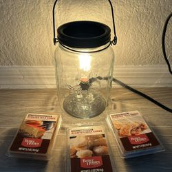 Wax Melts And Warmer Mason Jar Electric Home Fragrance Decor 