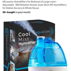 AquaOasis® Cool Mist Humidifier (2.2L Water Tank)