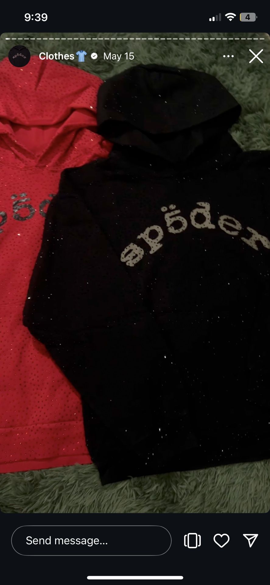 Two Sp5der Hoodies For 500