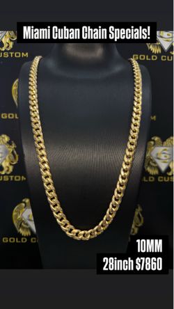🔥 10KT Miami Cuban Link Chain – Timeless Style, Premium Shine 🔥