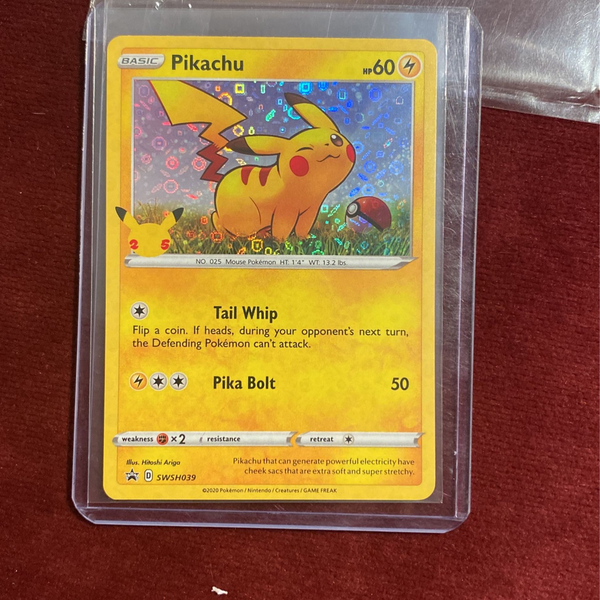 GALAXY HOLO Pikachu SWSH039 Pokemon Black Star Promo Holographic Foil Rare 