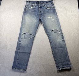 Y2K Levi’s 501 CT Men’s 30x30 Blue Wash 90s USA Distressed Whiskers Denim#2390