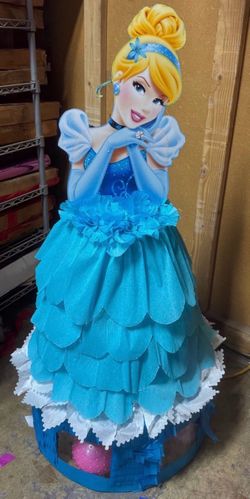 Disney Cinderella dress style pinata with balls