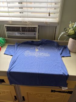 Los Angeles Dodgers graphic t-shirt featuring a distress script