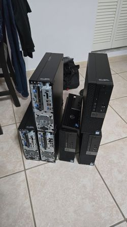 6 dell optiplex  6 gen 7040 and 7050 i5 16 gig 256 ssd 3 missing front cover all work fine Winodws 11 pro