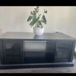 Beautiful TV Stand  Dark Brown Wood 
