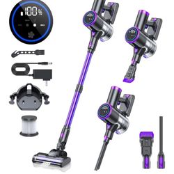 Aspiradora inalámbrica de palo con pantalla LED, 2 modos, 6 en 1.
