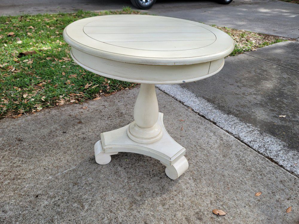 Ashley Furniture Round Accent White Table