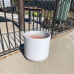 Large Outdoor Ceramic White Planter Pot $50 EACH
