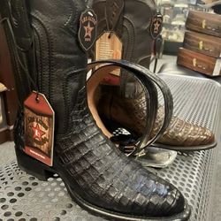 Botas Vaqueras de Piel original con cierre y cinturón