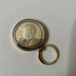Elvis Presley Coin With Key Ring And Death Date