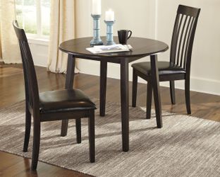 Hammis Dark Brown Dining Table with 2 Chairs (Online Special Price)