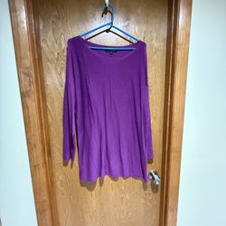 Content Purple Tunic Sweater 2x