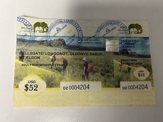 Hell's Gate National Park Souvenir ticket