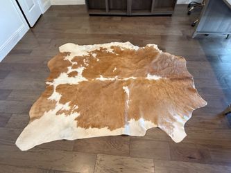 Genuine African cow hide rug 5x6