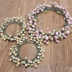 Set of Pastel Berry Wreaths