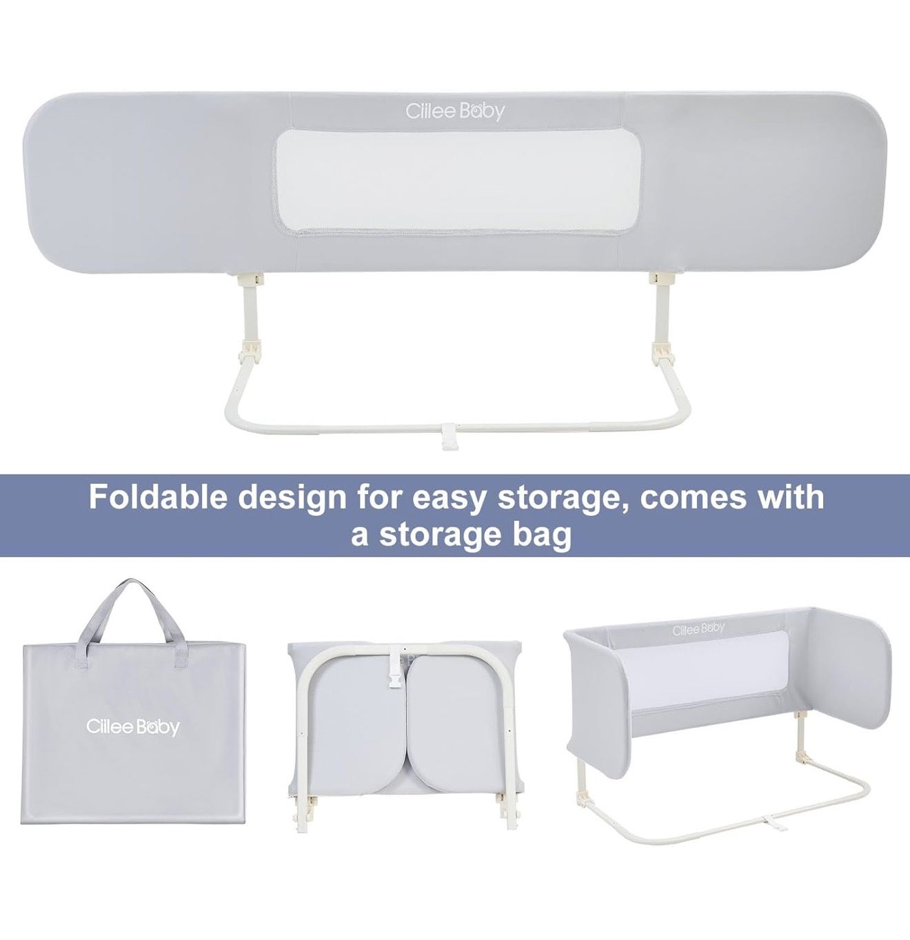 Ciilee Baby Bed Rail for Toddlers – Extra Large 72.83”