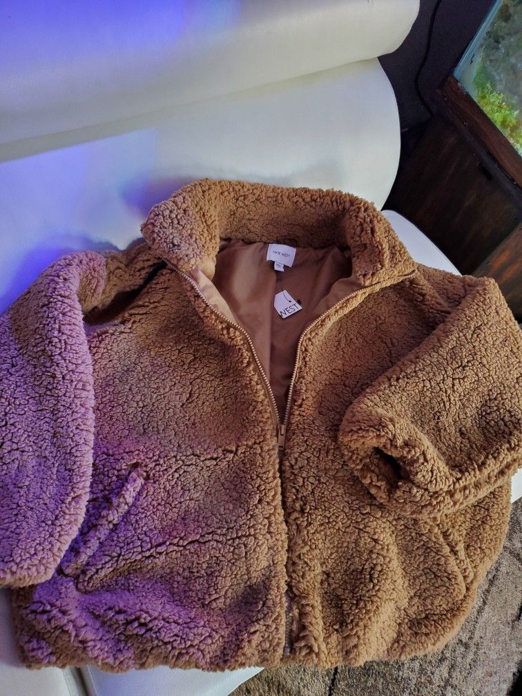 Nine West Teddy Sherpa Jacket New!