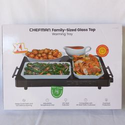 Family-Sized Glass Top Warming Tray