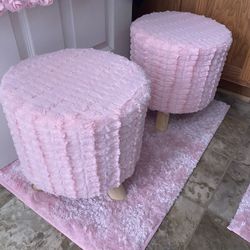 2 Pink Stools