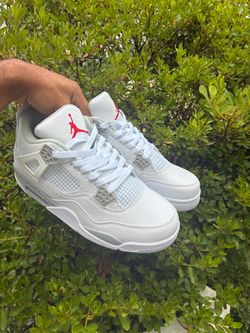 Size 10 Air Jordan 4 White Oreo Sneakers