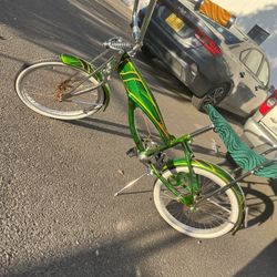 Green Customized Lowrider Bike 