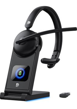 Wireless Headset with Mic — AI Noise Cancelling