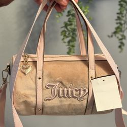 Juicy couture nude/ pink barrel bag 