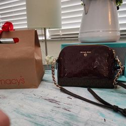 Michael Kors Beautiful Jet Srt Merlot New With Tags Crossbody Purse