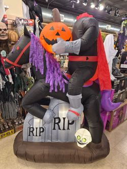 New 6ft tall Headless Horseman Halloween yard Inflatable Decoration