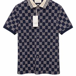 Gucci GG Pattern Polo Shirt - Size XL