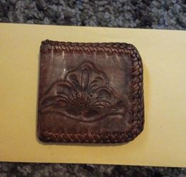 Tooled Leather Bifold Wallet