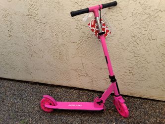 A+ Girl's New Jetson Highlight Motion Light Up Foldable And Handlebar Adjustable Kick Scooter. Built New Out Of Box And ReadyForAdventure!
