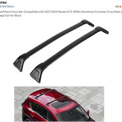 New in box, $45 
Pick up near George Washington high school,  Denver CO 80224

ECOTRIC Roof Rack Cross Bar Compatible with 2017-2025 Mazda CX-5 165lbs