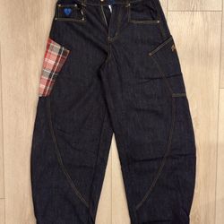 Aelfric Eden Baggy Plaid Pocket Jeans – Size 26