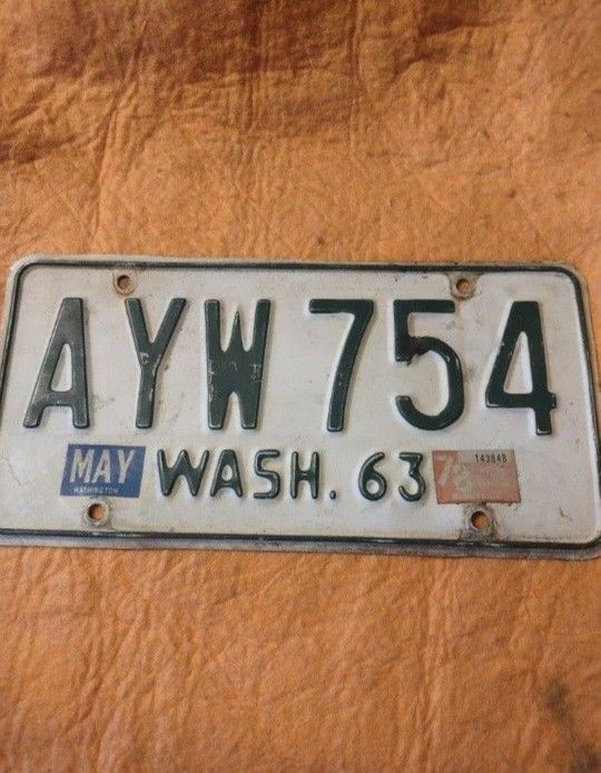 1963 Original Plate