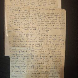 Aug 18th 1944 WW2 Incomplete Letter To Mother Re: Excellent Content 