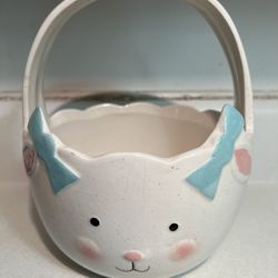 Easter Porcelain Bunny Basket 
