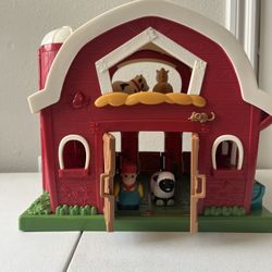 🐮 Battat Big Red Barn – Animal Farm Playset – 