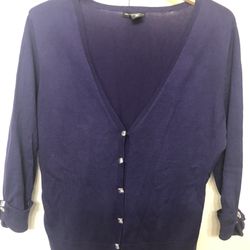 New York & Company Medium Purple Sweater 