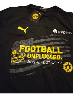 Borussia Dortmund BVB 09 US Tour Puma 'Football Unplugged' Tee - YXL
