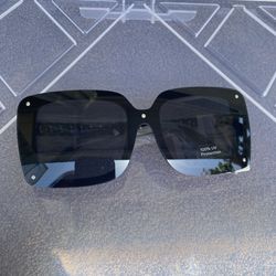 Black Oversized Square Sunglasses 