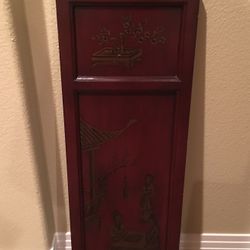 Painted Wood panel both sides hanging art