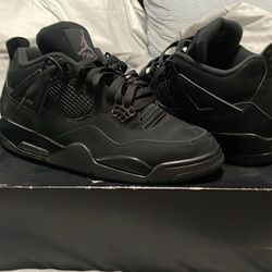 Black Cat Jordan 4 Size 12